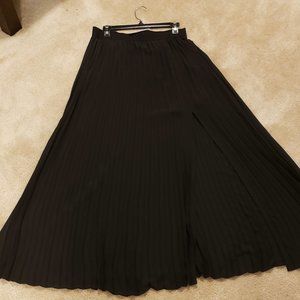 NY&Co Black Pleated Maxi Skirt